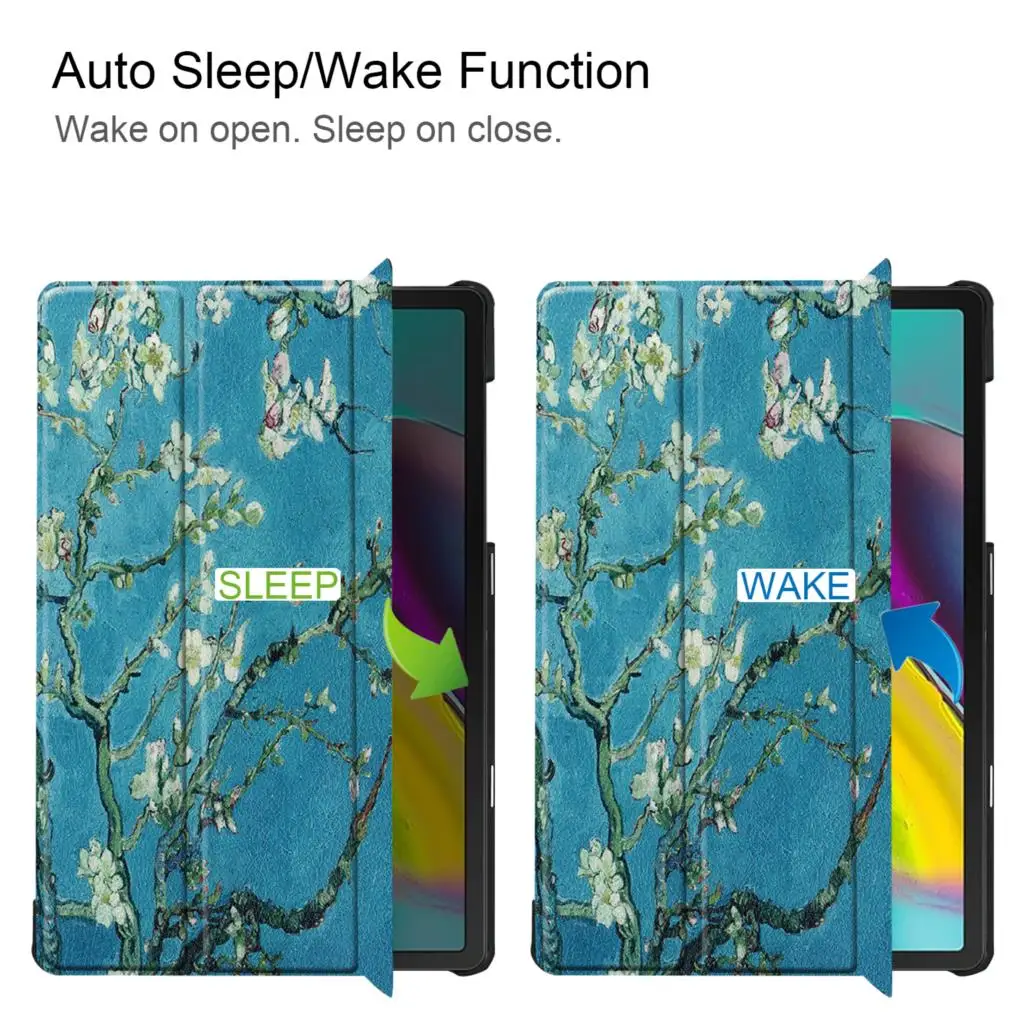 Чехол с принтом Smart Wake Sleep для Samsung Galaxy Tab S5e 10 5 ''SM-T720 SM-T725 откидной из
