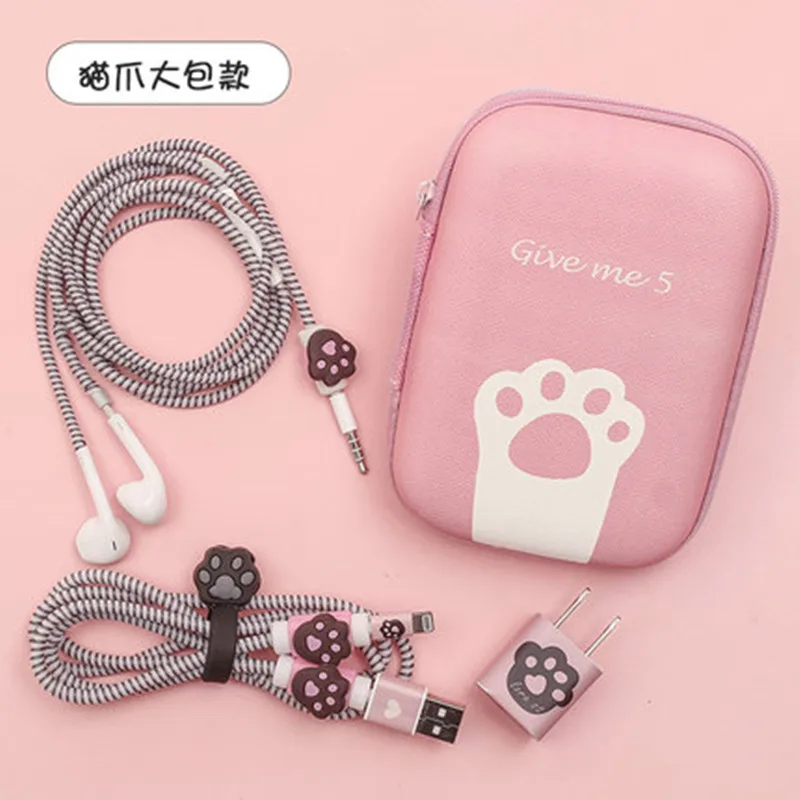 Новейший мультяшный USB кабель защита для наушников iPhone 7 7plus 6 6s 8 X кабеля зарядки и