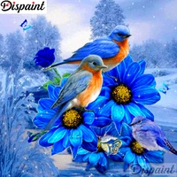 dispaint full squareround drill 5d diy diamond painting birds and flowers embroidery cross stitch 3d home decor a10899