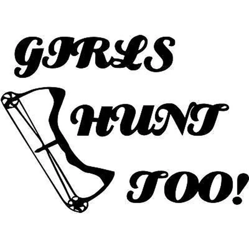 18x13 см Виниловая наклейка на автомобиль с изображением девушек охотничьих