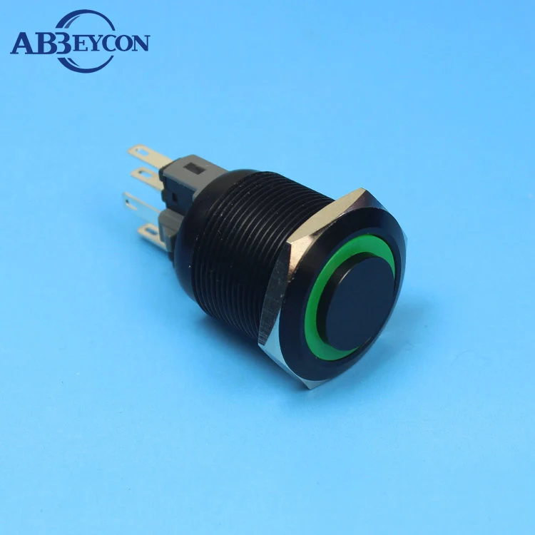 2511Z latching 25mm lighted vandal proof Push Button Switch 12v ring LED illuminated switch IP67 Metal | Обустройство дома