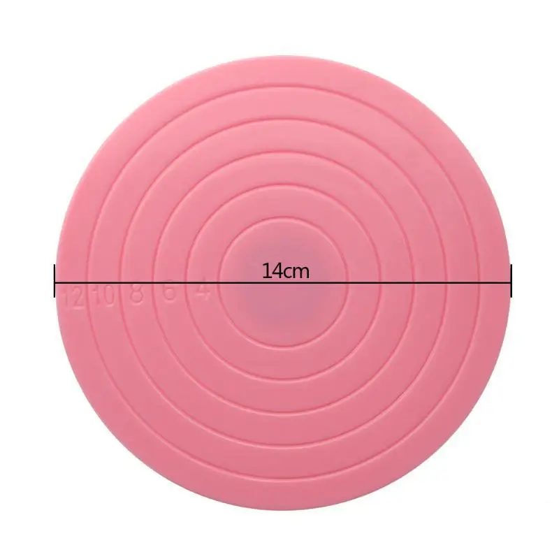 Pink small DIY Форма для выпечки пластиковая тарелка для торта поворотный стол вращающаяся противоскользящая круглая подставка для торта украшения поворотный стол кухонные инструменты - Цвет: Pink small