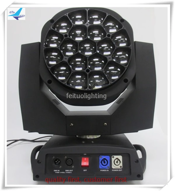 4 шт./лот Dj led освещение эффект пчелиный глаз движущийся головной свет зум 19x15 Вт rgbw