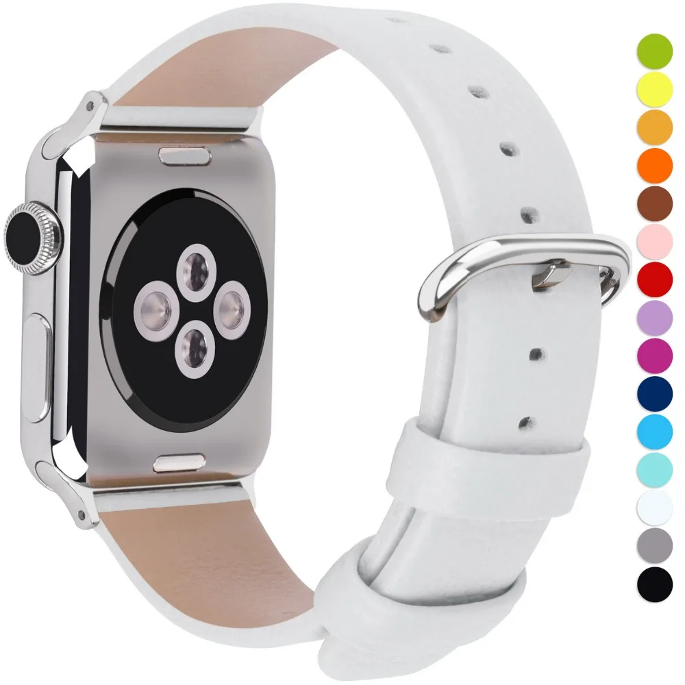 Ремешок для часов Apple Watch 4/5 38 мм 42 15 цветов кожаный ремешок с пряжкой iWatch Series 5 4 3 2 и