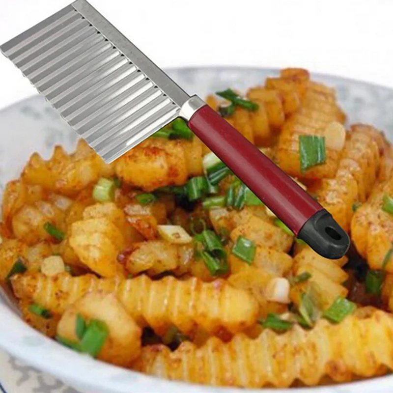 1 шт. волна картофеля резак Нержавеющая сталь огурец морковь овощей волны Cutter DIY