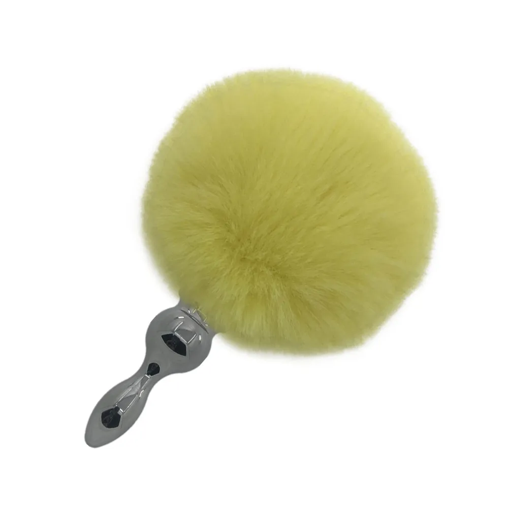 Аксессуары для косплея женщин шарик из меха кролика анальная металлическая