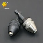 Патрон для дрели, ударный, 14 дюйма, серебристый, черный