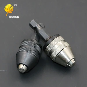 Патрон для дрели, ударный, 14 дюйма, серебристый, черный