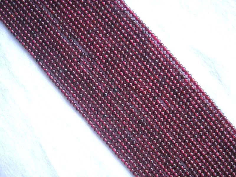 Natural Brazil Garnet Round 3mm Loose Beads For Jewelry Making DIY Bracelet Necklace Earrings | Украшения и аксессуары
