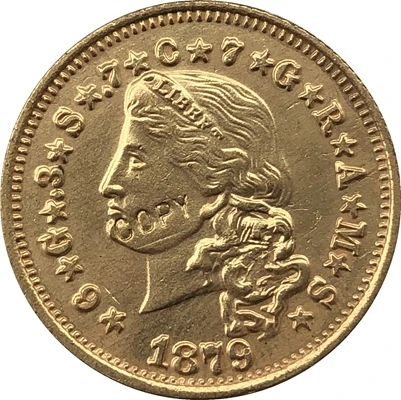 Копия монет оптовая продажа США 1879 4 позолоченные монеты 24 K копия 100% производство