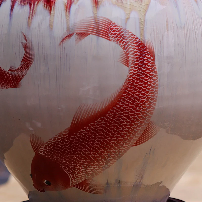 Керамическая ваза в виде граната Цзиндэчжэнь старинная классическая домашняя