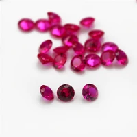 size 1 010mm round brilliant cut synthetic corundum red stone gems 5 8 rubys synthetic for jewelry