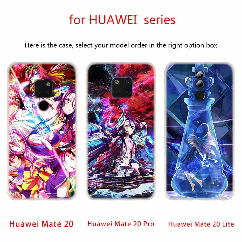 Мягкие силиконовые чехлы Аниме dakimakura no game life для Huawei Mate 10 Lite 20 Pro 20X S Y5 2017 Y9 2018 2019 NOVA 3