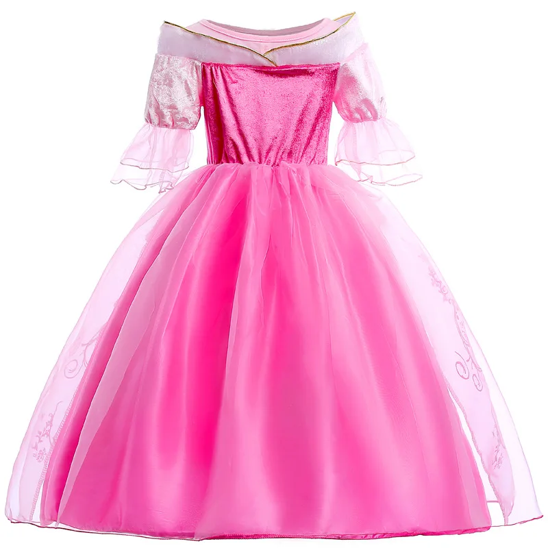 Gilr Princess Aurora Dress up Beauty and the Beast Auraro Cosplay Costume Children Halloween Christmas Party Clothing Fantasy | Детская