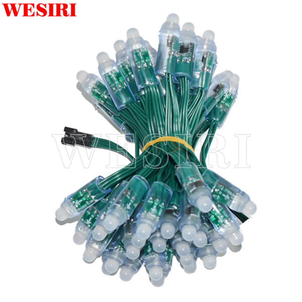 50 шт./лот 12 мм WS2811 2811 IC RGB СВЕТОДИОДНЫЕ пиксели модуль струнные огни комплект