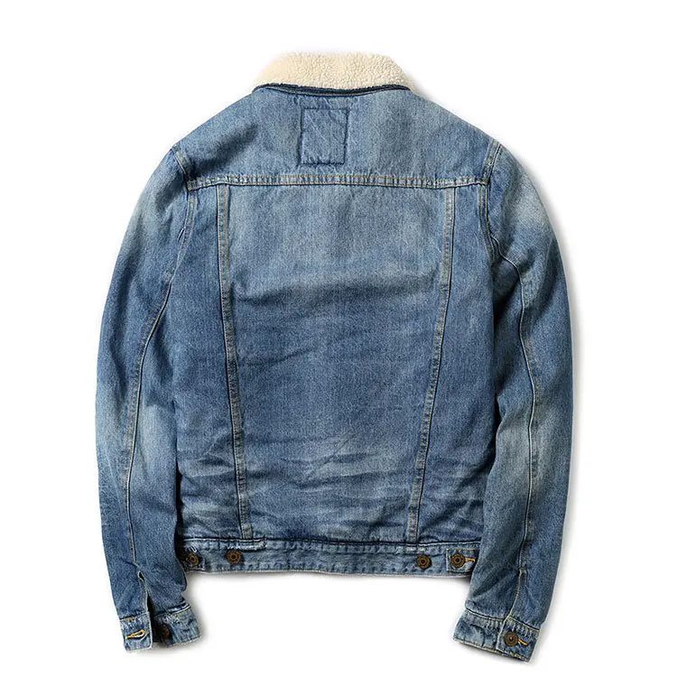 New Men Jacket and Coats Lined Denim Jackets Mens Jeans Jacket Thicken Warm
