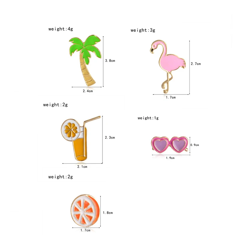 Manxiuni 5 шт./компл. богемное пляжное ветров Фламинго кокосовой пальмы очки