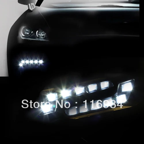 2 шт. x Белый 6 светодиодный Автомобильные дневные ходовые огни противотуманные