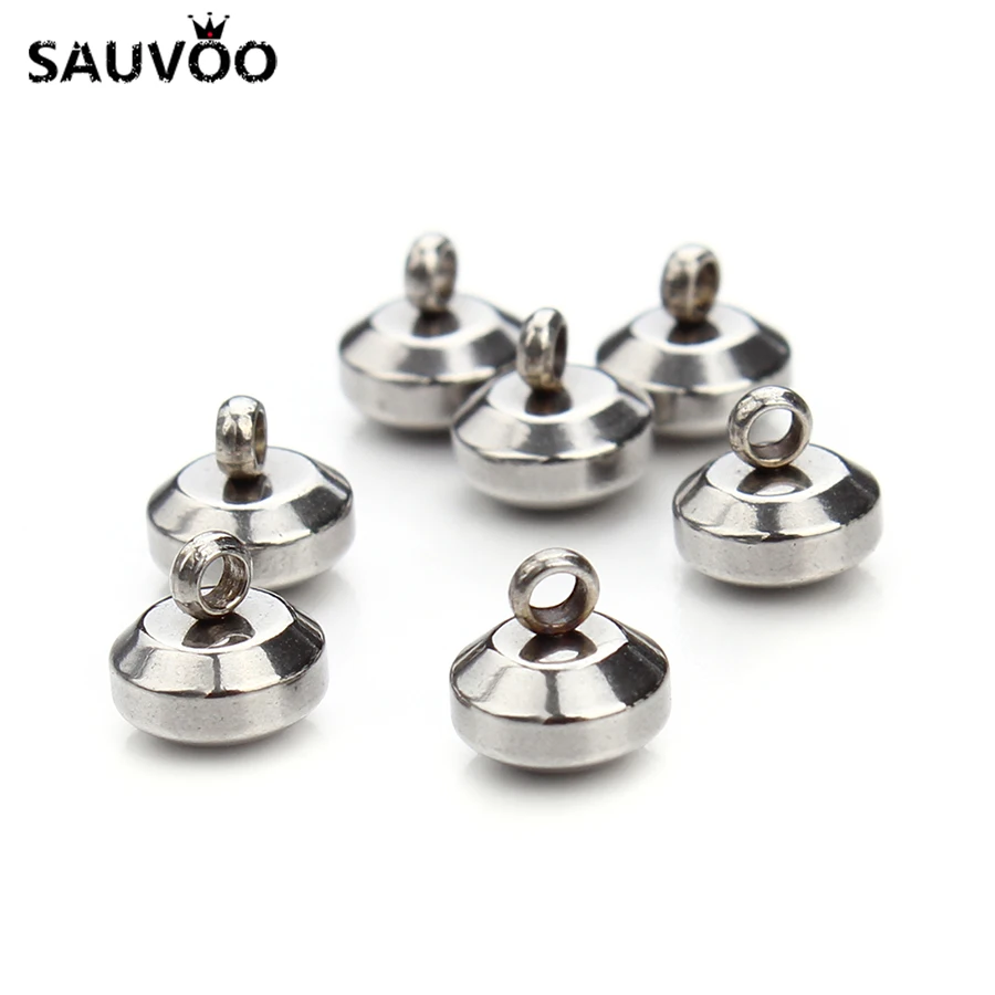 50 шт. подвески из нержавеющей стали 6 х6 мм|bails for pendants|charm bails beadssilver pendant bail |