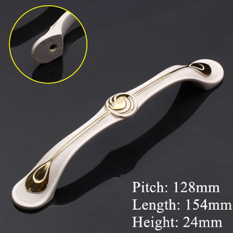 Шкаф ручка мебель ящика дверцы шкафа современный слоновой кости Белый Кухонный