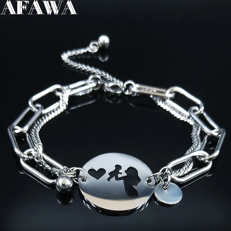 

2023 Juntas Somos Lo Stainless Steel Bracelet for Best Friend Silver Color Bracelets Bangles Jewelry pulsera mujer B18424