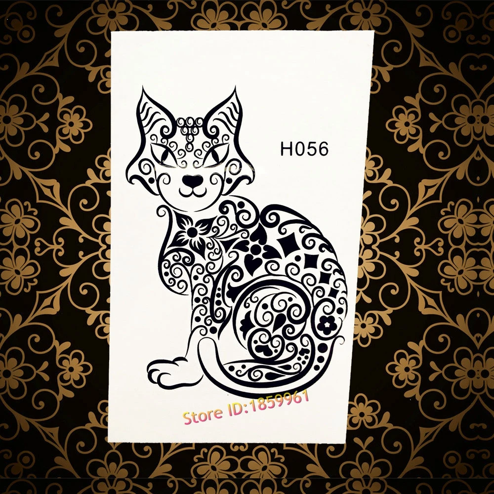 Водонепроницаемый Временные татуировки Наклейки c Книги по искусству Ун черная