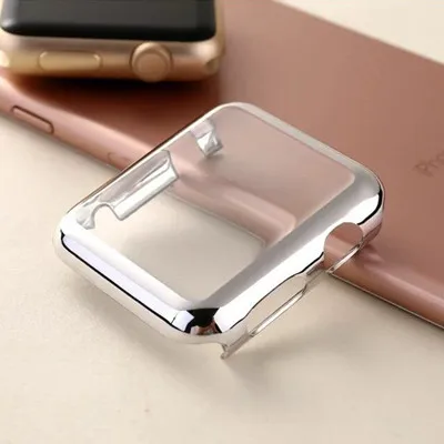 Защитный чехол для ПК для Apple Watch case 42 мм 38 мм iwatch series 3 2 1 защита экрана защитная оболочка аксессуары для часов - Цвет: silver