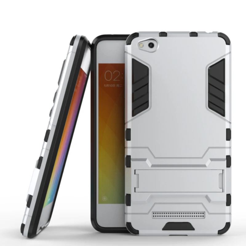 TANZ Case For XiaoMi Redmi 4A TPU+PC With Stand Hard Plastic Dual Armor Back Cover xiaomi redmi 4a redmi4A Phone Shell |