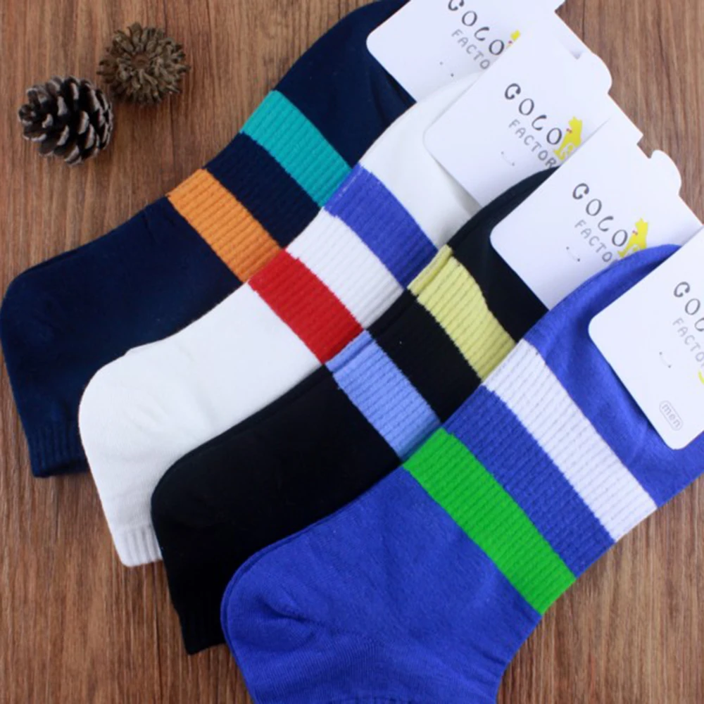 20 пар носков короткие модные дизайнерские мужские хлопковые носки в полоску