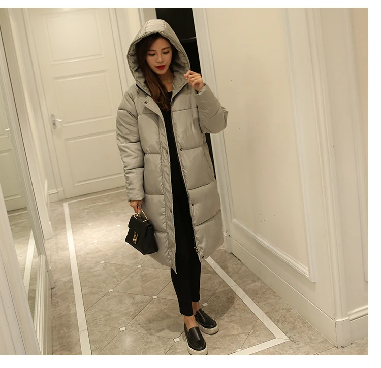 

2019 New Winter Jacket Women Hooded Thicken Coat Female Warm Outwear Cotton-Padded Long Wadded Coat Parkas Feather cotton Coat