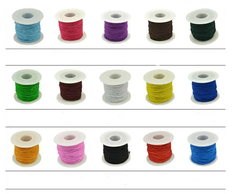 1Roll  wire 0.8mm  50 meters long Rosary beads elastic line Beaded core-spun elastic thread Jade line wholesale