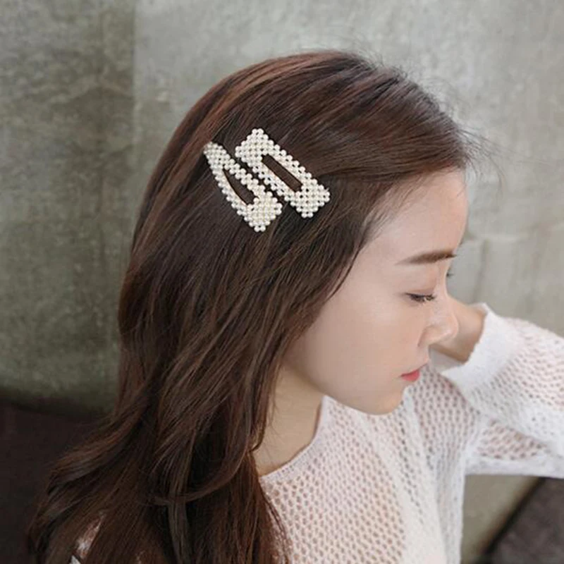 Шпилька для волос в Корейском стиле с жемчугом знаменитостей аксессуар