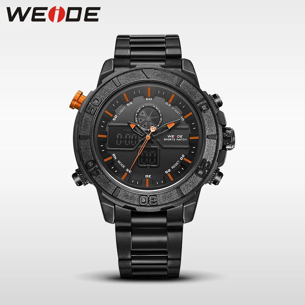 WEIDE мужские часы роскошные из нержавеющей стали цифровые relogio horloge Электроника