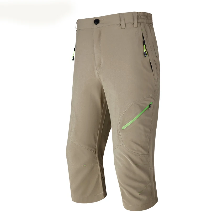 Men Khaki Горные мужские и женские летние быстросохнущие походные шорты, дышащие треккинговые шорты для бега, скалолазания, кемпинга, короткие брюки VA478 - Цвет: Men Khaki