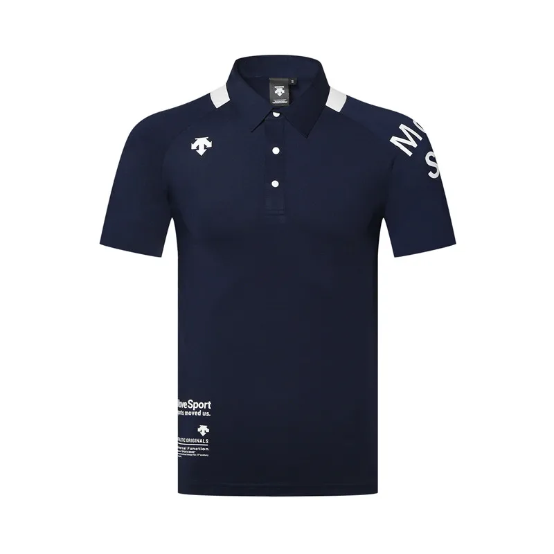 QMen Спортивная футболка с коротким рукавом DESCENTE Golf, 3 цвета, одежда для гольфа, S-XXL на выбор, свободная рубашка для гольфа