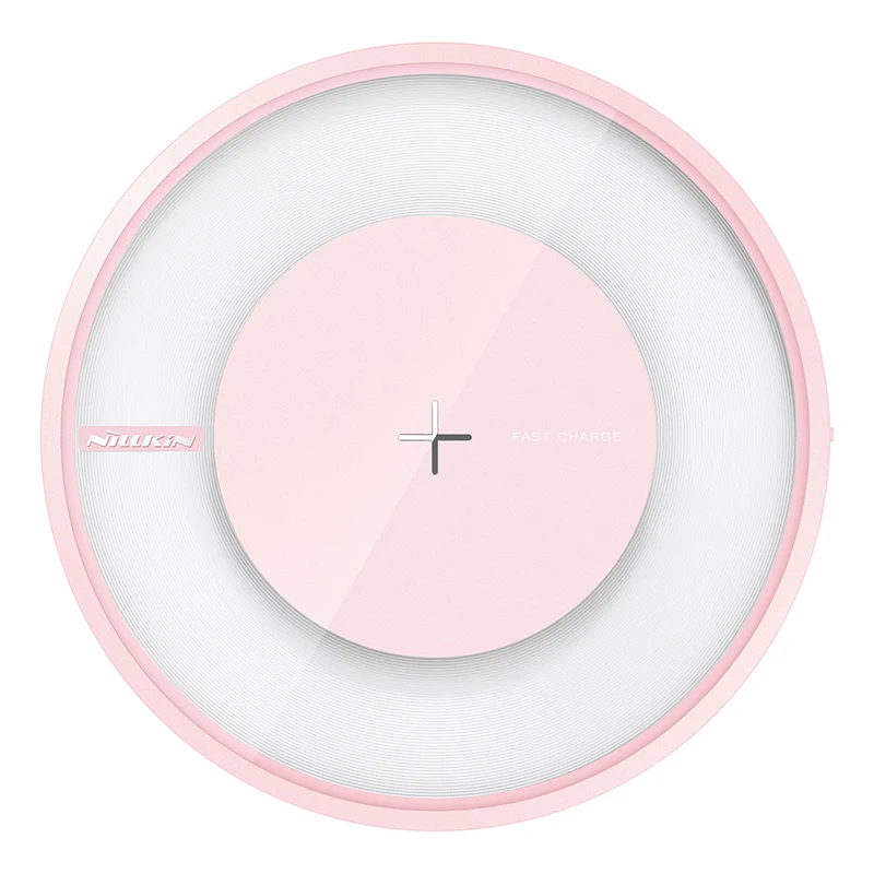pink Nilkin для iPhone X 8 Plus Беспроводное зарядное устройство NILLKIN Magic Disk 4 быстрый QI беспроводной зарядный коврик для samsung S9 S8 плюс S7 Примечание 8 - Тип штекера: pink