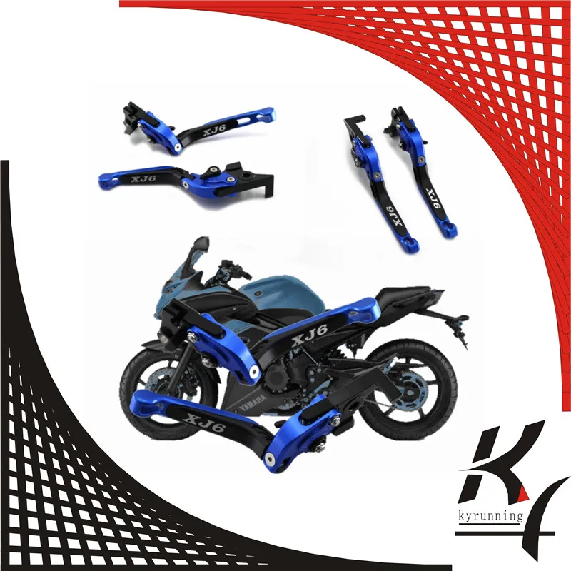 Продажа для YAMAHA XJ6 DIVERSION мотоциклетные регулируемые складные удлиняющиеся CNC