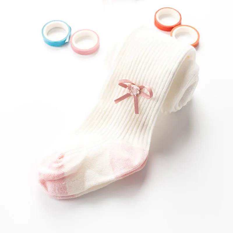 Хлопковые колготки для девочек малышей на весну и осень маленьких милые детские