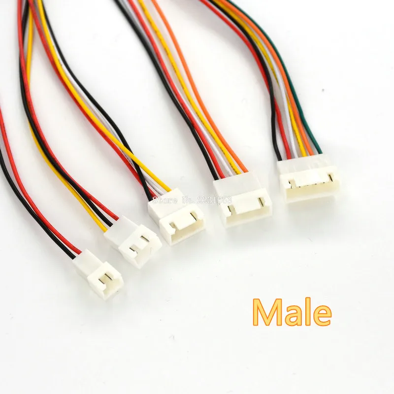 10 шт. XH2.54 2/3/4/5/6 Pin шаг 2,54 мм Кабельный разъем XH штекер мужской и женский Батарея зарядный кабель 200 мм Длина 26AWG