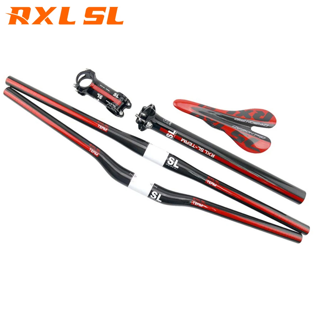 RXL SL руль для велосипеда красный УГЛЕРОДНЫЙ горного mtb 701 800 мм углеродный стояк