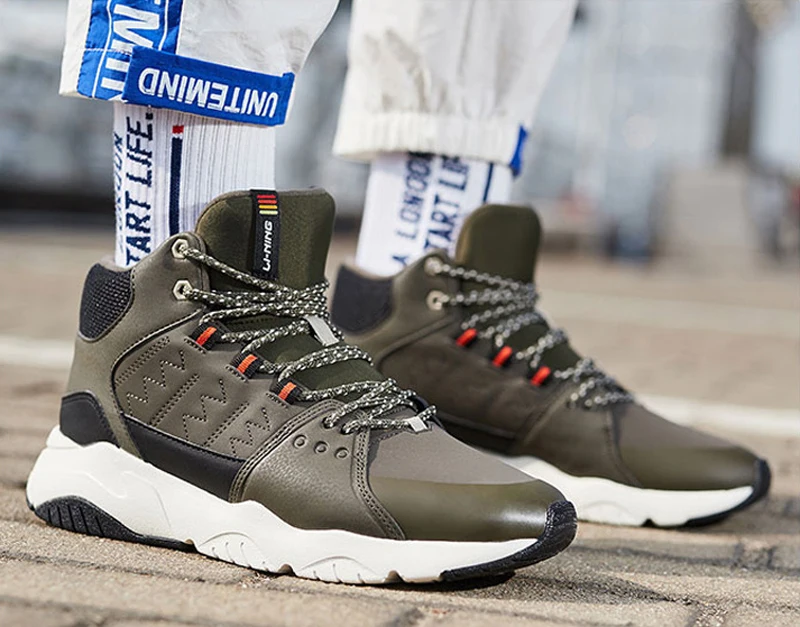 Li-Ning/Мужская обувь LN PIONEER Lifestyle; дышащая теплая флисовая удобная спортивная обувь с подкладкой; кроссовки; AGCN125 YXB235