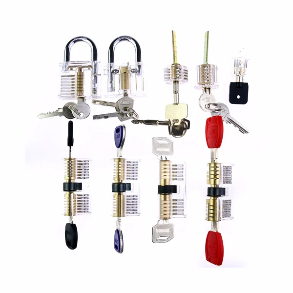 9 шт. прозрачный навесной замок|lock pick|lock pick traininglocksmith training skills |