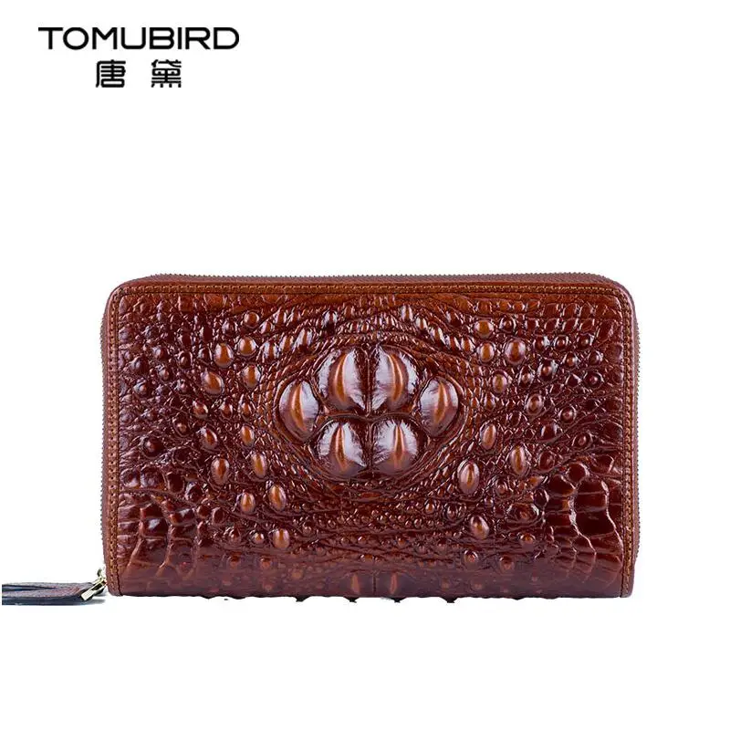 Сумка женская из натуральной кожи аллигатора на молнии длинный 2020|genuine leather women