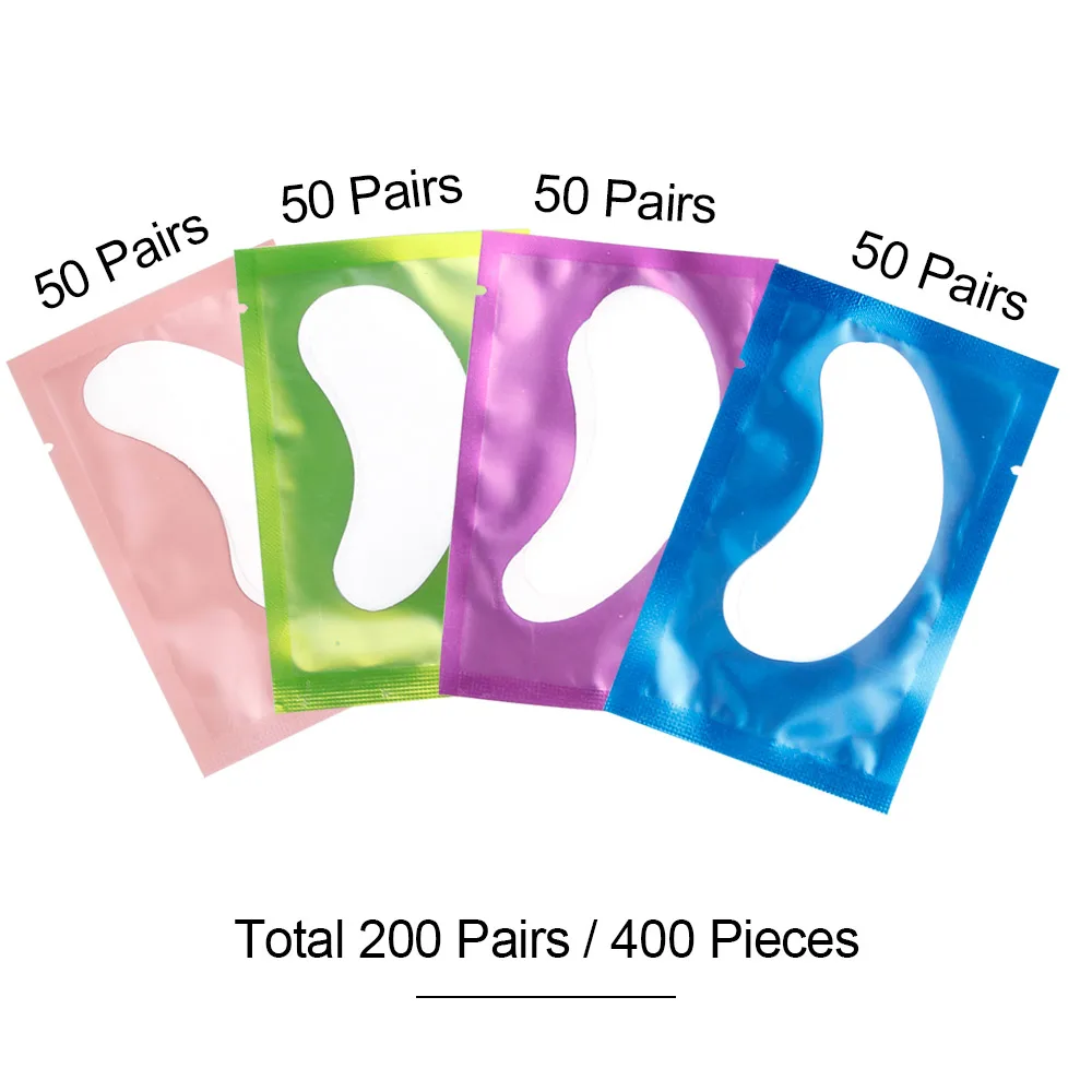 Set 5 100/150/200 пар подушки для наращивания ресниц под ресницы патчи одноразовые смешанные Бумага подушка для ресниц Макияж инструмент - Длина: Set 5