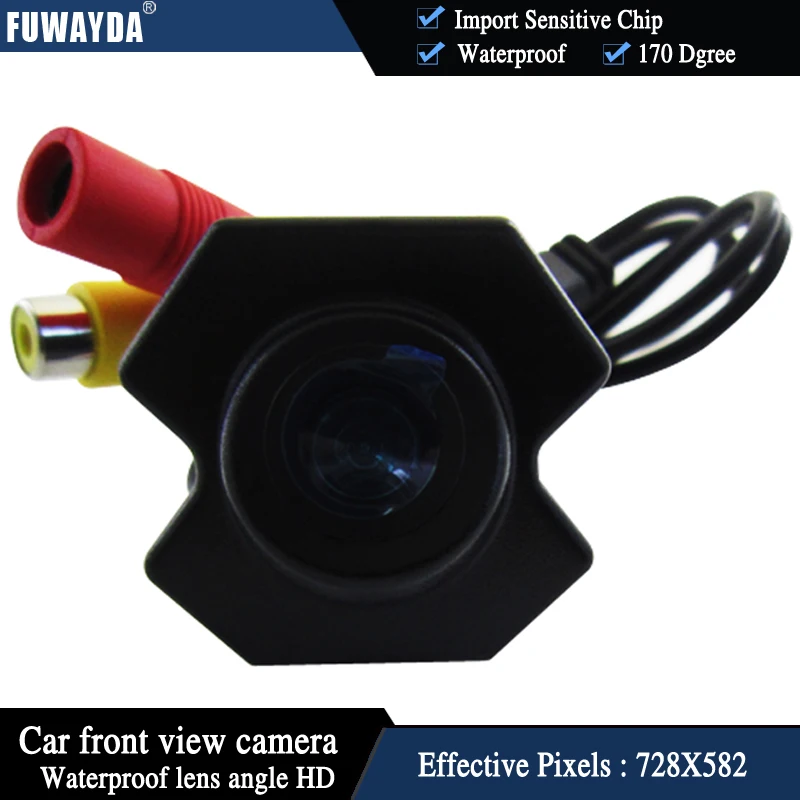 FUWAYDA Беспроводная Передняя боковая HD CCD камера для автомобиля с логотипом
