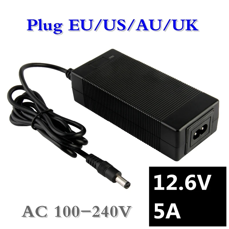 12,6 V 5A зарядное устройство для 18650 Li-ion 3 серии 12V литиевая батарея зарядное устройство EU/US/UK/AU разъем Высокое качество