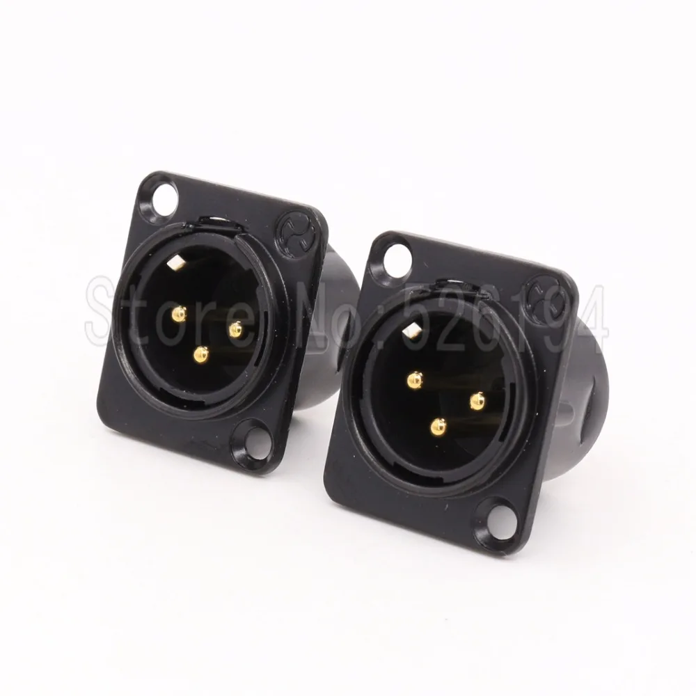 4 шт. XLR позолоченный 3 контактный штекер Шасси Панель гнездо для CD