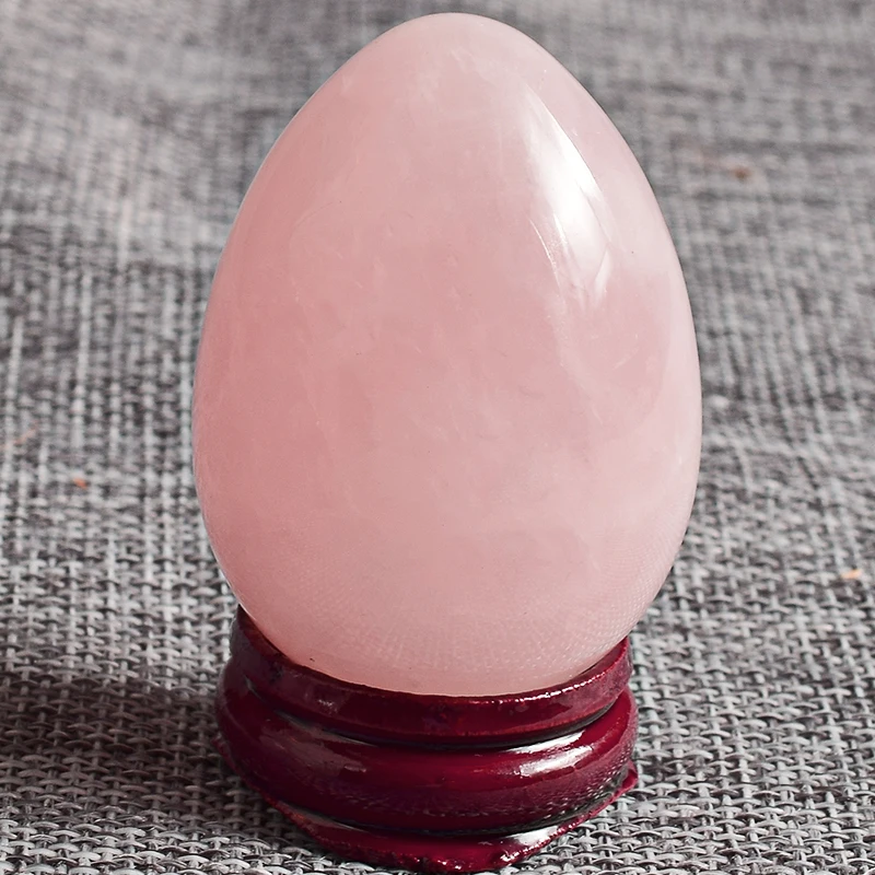 Драгоценное яйцо 1 шт. 45*35 мм натуральный розовый кварц Хрустальные шарики
