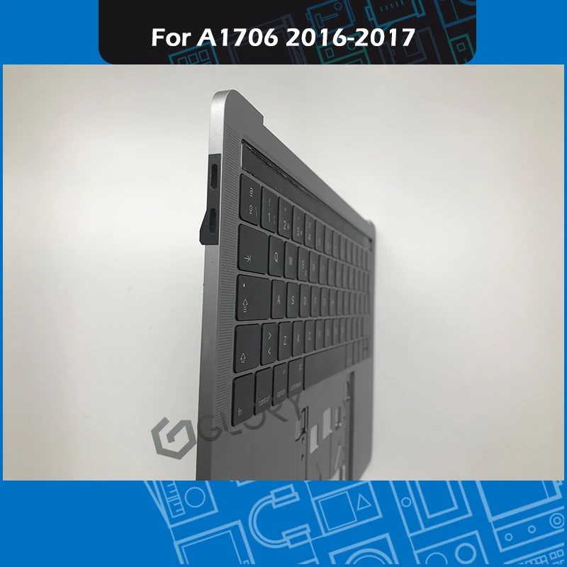 Серый чехол для ноутбука A1706 + испанская клавиатура MacBook Pro Retina 13 &quotTouch Bar Palmrest 2016 2017