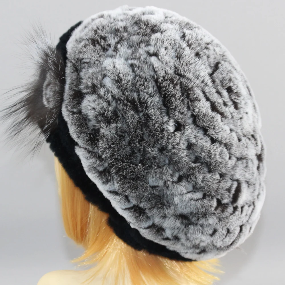 Лидер продаж Настоящий мех кролика шляпа 100% натуральный мягкий рекс животных